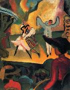 August Macke Russisches Ballett (I) oil on canvas